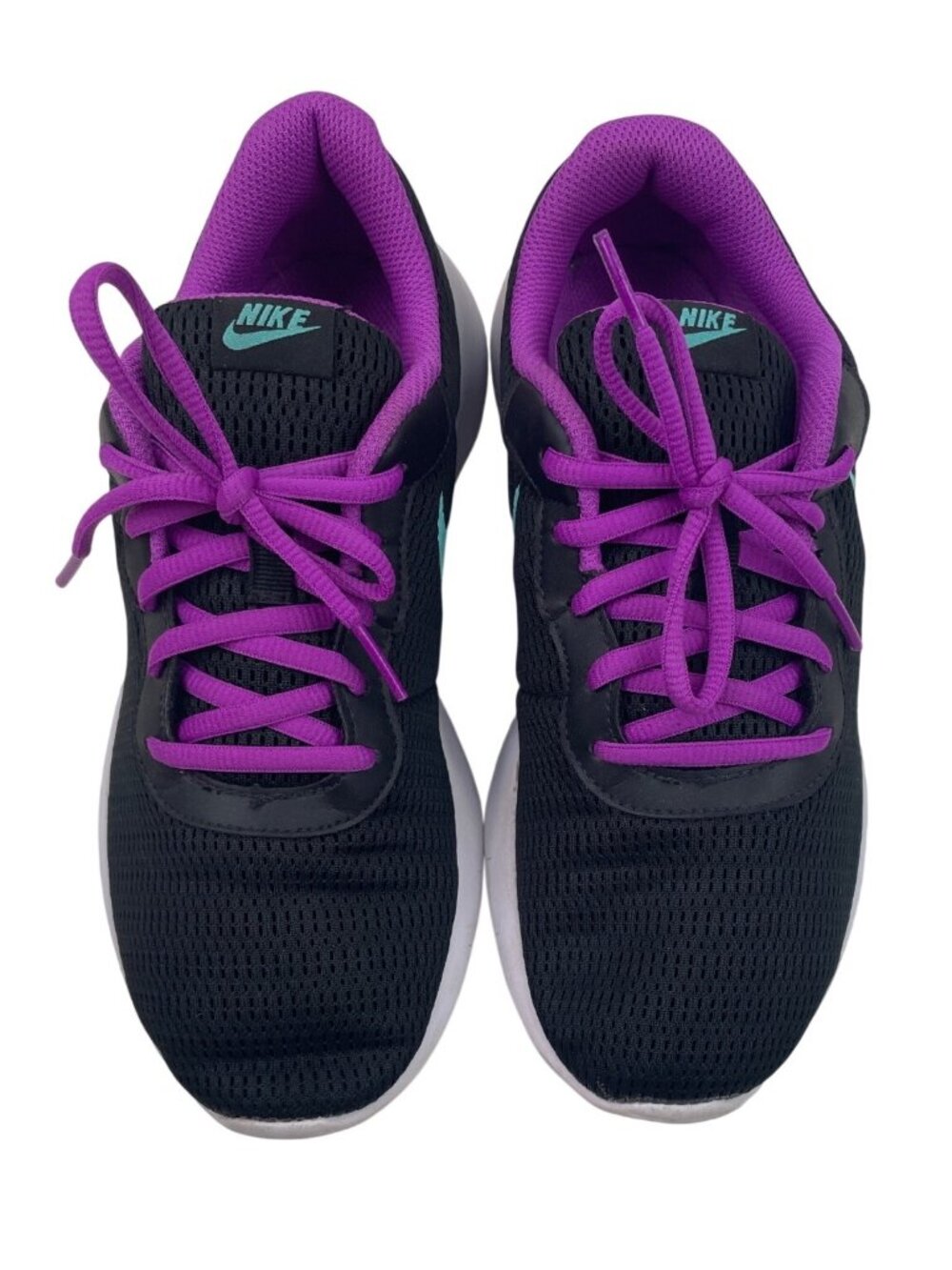 Nike Youth Tanjun Shoes Black/Hyper Purple Size 6Y Lightweight Athletic Sneakers - Picture 4 of 9